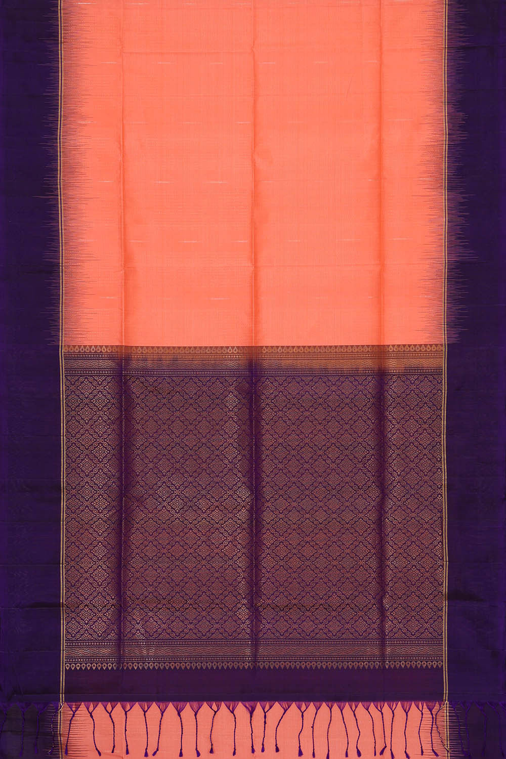 Image of Peach Silk Saree